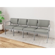 Lesro Industries Steel Waiting Reception 4 Seat Sofa Steel Frame in Gray