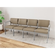 Lesro Industries Steel Waiting Reception 4 Seat Sofa Steel Frame in Brown