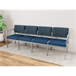 Lesro Industries Steel Waiting Reception 4 Seat Sofa Steel Frame in Blue