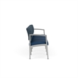 Lesro Industries Steel Waiting Reception 4 Seat Sofa Steel Frame in Blue