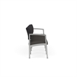 Lesro Industries Steel Waiting Reception 4 Seat Sofa Steel Frame in Gray