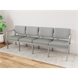 Lesro Industries Steel Waiting Reception 4 Seat Sofa Steel Frame in Gray