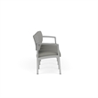 Lesro Industries Steel Waiting Reception 4 Seat Sofa Steel Frame in Gray