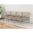 Lesro Industries Steel Waiting Reception 4 Seat Sofa Steel Frame in Brown