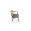 Lesro Industries Steel Waiting Reception 4 Seat Sofa Steel Frame in Brown