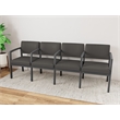 Lesro Industries Steel Waiting Reception 4 Seat Tandem Seating in Gray