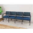 Lesro Industries Steel Waiting Reception 4 Seat Tandem Seating in Blue