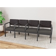 Lesro Industries Steel Waiting Reception 4 Seat Tandem Seating in Gray