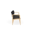 Lesro Industries Wood Waiting Reception 4 Seat Sofa Wood Frame in Gray