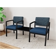 Lesro Industries Steel Reception 2 Chairs With Center Table in Blue