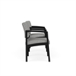 Lesro Industries Steel Reception 2 Chairs With Center Table in Gray