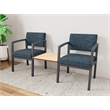 Lesro Industries Steel Reception 2 Chairs With Center Table in Blue