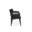 Lesro Industries Steel Reception 2 Chairs With Center Table in Black