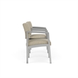 Lesro Industries Steel Reception 2 Chairs With Center Table in Brown