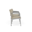 Lesro Industries Steel Reception 2 Chairs With Center Table in Brown