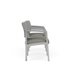 Lesro Industries Steel Reception 2 Chairs With Center Table in Gray