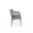 Lesro Industries Steel Reception 2 Chairs With Center Table in Gray