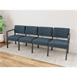 Lesro Industries Steel Waiting Reception 4 Seat Sofa Steel Frame in Blue