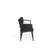 Lesro Industries Steel Waiting Reception 4 Seat Sofa Steel Frame in Black