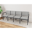 Lesro Industries Steel Waiting Reception 4 Seat Sofa Steel Frame in Gray