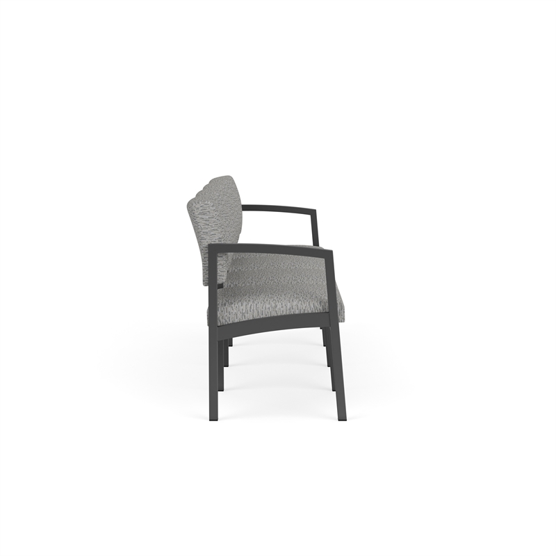 Lesro Industries Steel Waiting Reception 4 Seat Sofa Steel Frame in Gray
