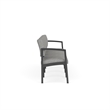 Lesro Industries Steel Waiting Reception 4 Seat Sofa Steel Frame in Gray
