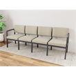Lesro Industries Steel Waiting Reception 4 Seat Sofa Steel Frame in Brown