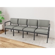 Lesro Industries Steel Waiting Reception 4 Seat Sofa Steel Frame in Gray