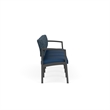 Lesro Industries Steel Waiting Reception 4 Seat Sofa Steel Frame in Blue