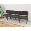 Lesro Industries Steel Waiting Reception 4 Seat Sofa Steel Frame in Gray