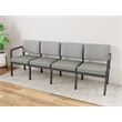Lesro Industries Steel Waiting Reception 4 Seat Sofa Steel Frame in Gray