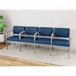 Lesro Industries Steel Waiting Reception 4 Seat Tandem Seating in Blue