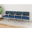 Lesro Industries Steel Waiting Reception 4 Seat Tandem Seating in Blue