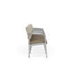 Lesro Industries Steel Waiting Reception 4 Seat Tandem Seating in Brown