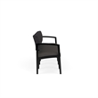 Lesro Industries Wood Waiting Reception 4 Seat Sofa Wood Frame in Gray