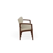 Lesro Industries Wood Waiting Reception 4 Seat Sofa Wood Frame in Brown