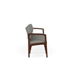 Lesro Industries Wood Waiting Reception 4 Seat Sofa Wood Frame in Gray