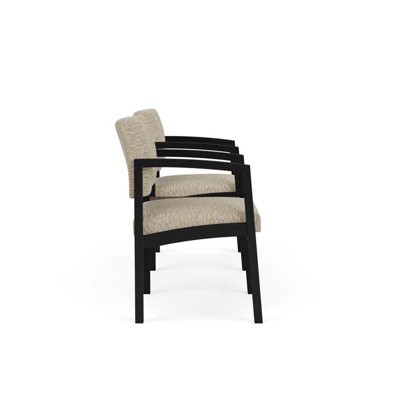 Lesro Industries Steel Reception 2 Chairs With Center Table in Brown