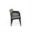 Lesro Industries Steel Reception 2 Chairs With Center Table in Gray