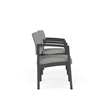 Lesro Industries Steel Reception 2 Chairs With Center Table in Gray