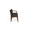 Lesro Industries Wood Waiting Reception 4 Seat Sofa Wood Frame in Gray