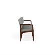 Lesro Industries Wood Waiting Reception 4 Seat Sofa Wood Frame in Gray