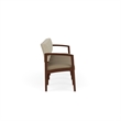 Lesro Industries Wood Waiting Reception 4 Seat Sofa Wood Frame in Brown