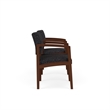 Lesro Industries Wood  Reception 2 Chairs With Center Table in Black