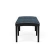 Lesro Industries Wood Waiting Reception 2 Seat Bench Wood Frame in Blue