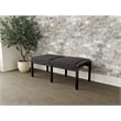 Lesro Industries Wood Waiting Reception 2 Seat Bench Wood Frame in Black