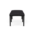 Lesro Industries Wood Waiting Reception 2 Seat Bench Wood Frame in Black
