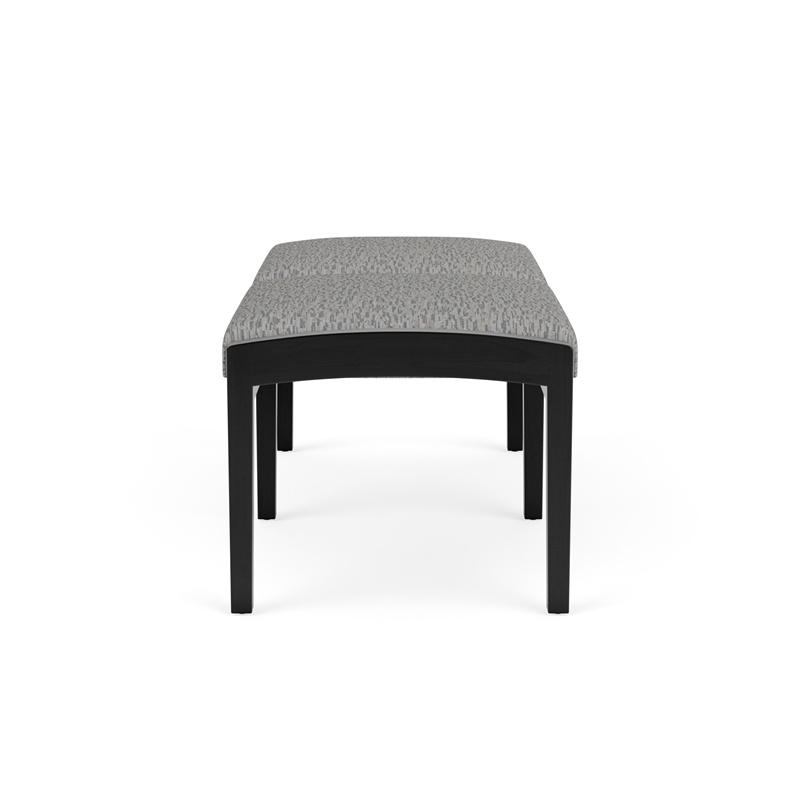 Lesro Industries Wood Waiting Reception 2 Seat Bench Wood Frame in Gray