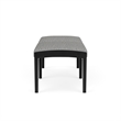Lesro Industries Wood Waiting Reception 2 Seat Bench Wood Frame in Gray