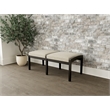 Lesro Industries Wood Waiting Reception 2 Seat Bench Wood Frame in Brown